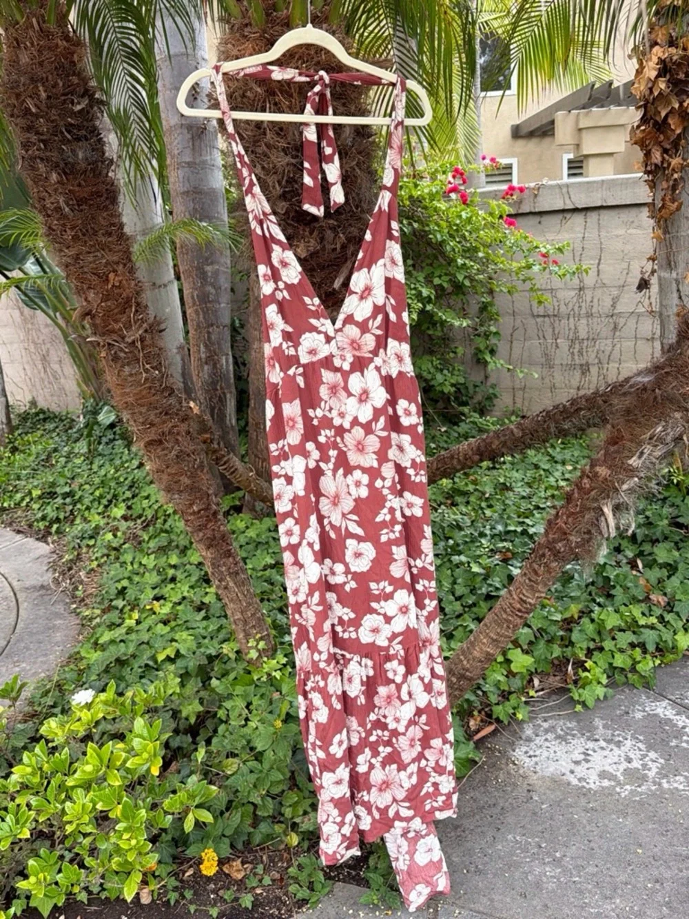 Abercrombie & Fitch Dusty Rose Floral Strapless Maxi Dress